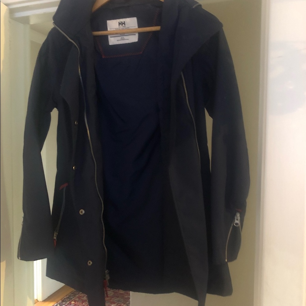 Helly Hanson - Navy blue - All weather - hooded - zippered pockets